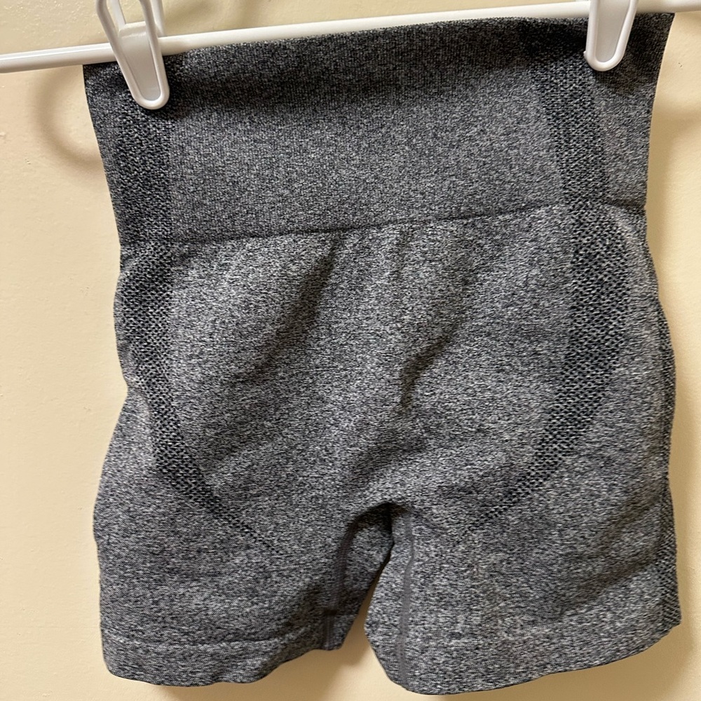 Gray Women's High-Waisted Butt Scrunch Gym Shorts